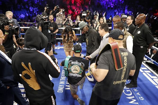 Watch: Shakur Stevenson proposes to his girlfriend after beating Oscar Valdez and becoming Unified Champion