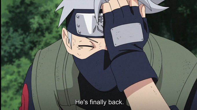 Did ever remove his mask during Naruto: Shippuden?