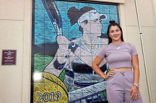 Bianca Andreescu at the 2021 Indian Wells Open.