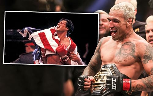 Charles Oliveira borrows a line from Rocky Balboa [Rocky photo credit: Variety.com]