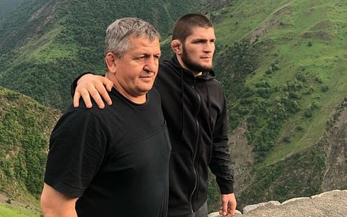 Abdulmanap Nurmagomedov (left) and Khabib Nurmagomedov [Image Courtesy: @abdulmanap.nurmagomedov on Instagram]