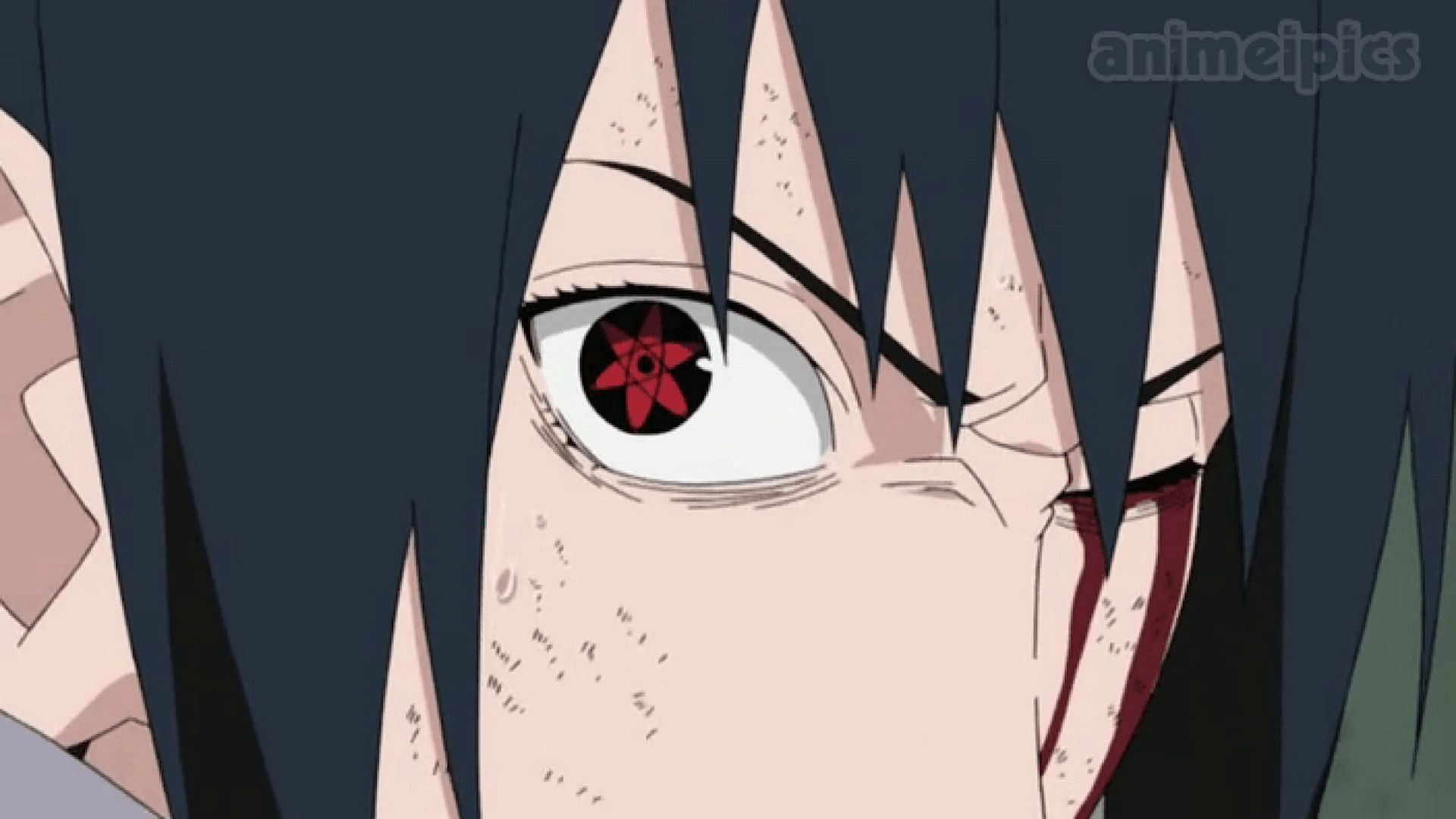 Sasuke&rsquo;s Amaterasu being activated (Image via Naruto Anime)