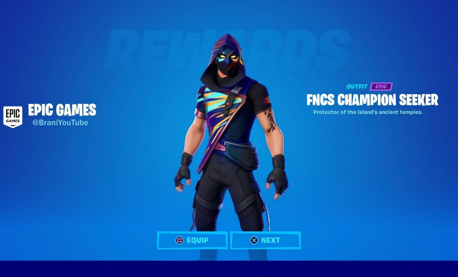 Champion Seeker skin in Fortnite (Image via Brani on YouTube)