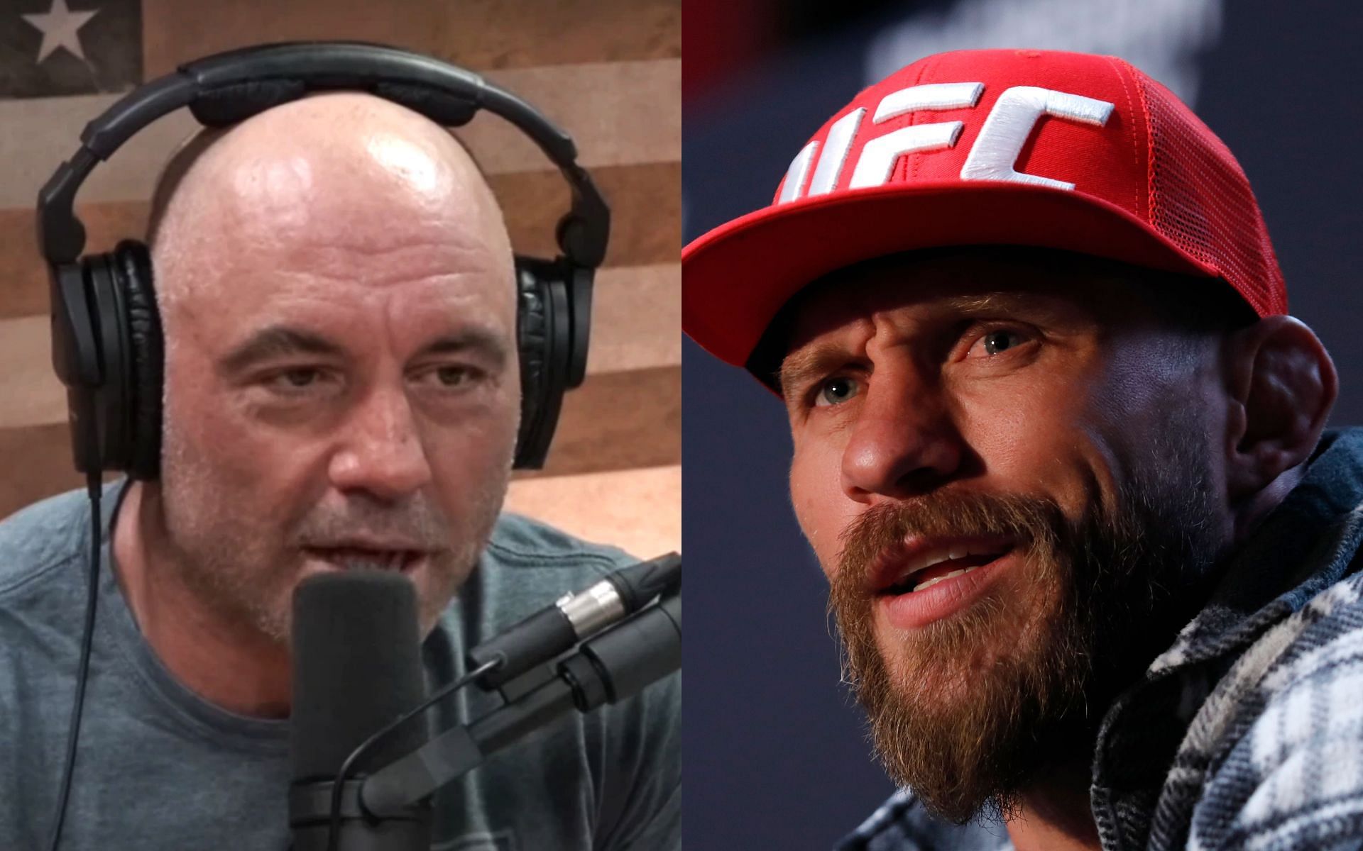 Joe Rogan (left) and Donald Cerrone (right) (Images via YouTube / JREClips and Getty)