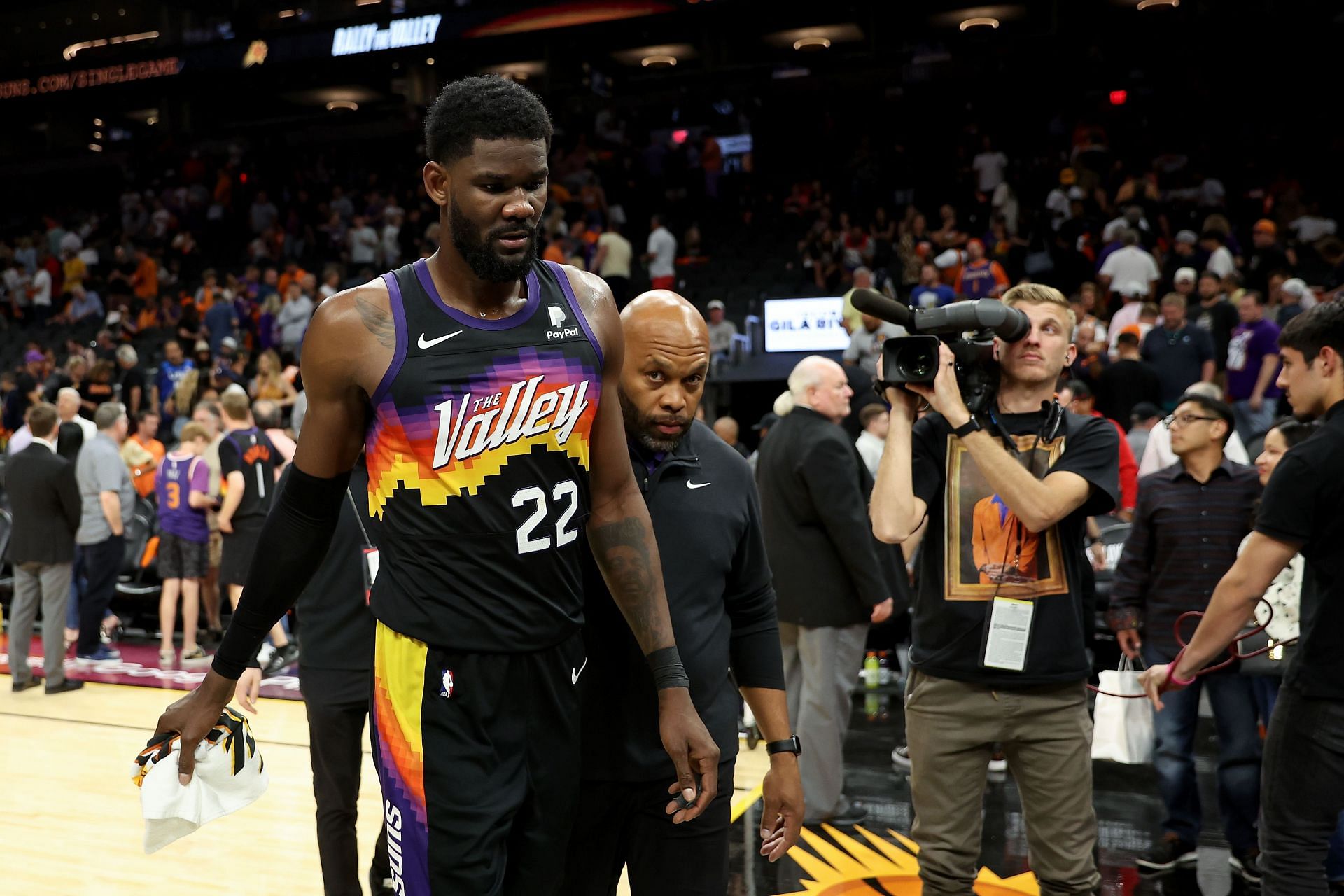 Deandre Ayton of the Phoenix Suns in the 2022 Western Conference Semifinals