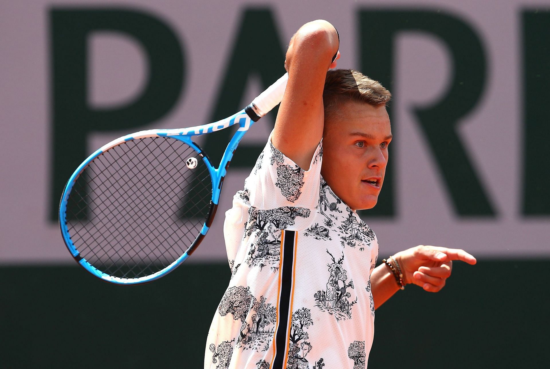 Holger Rune at the 2019 French Open.