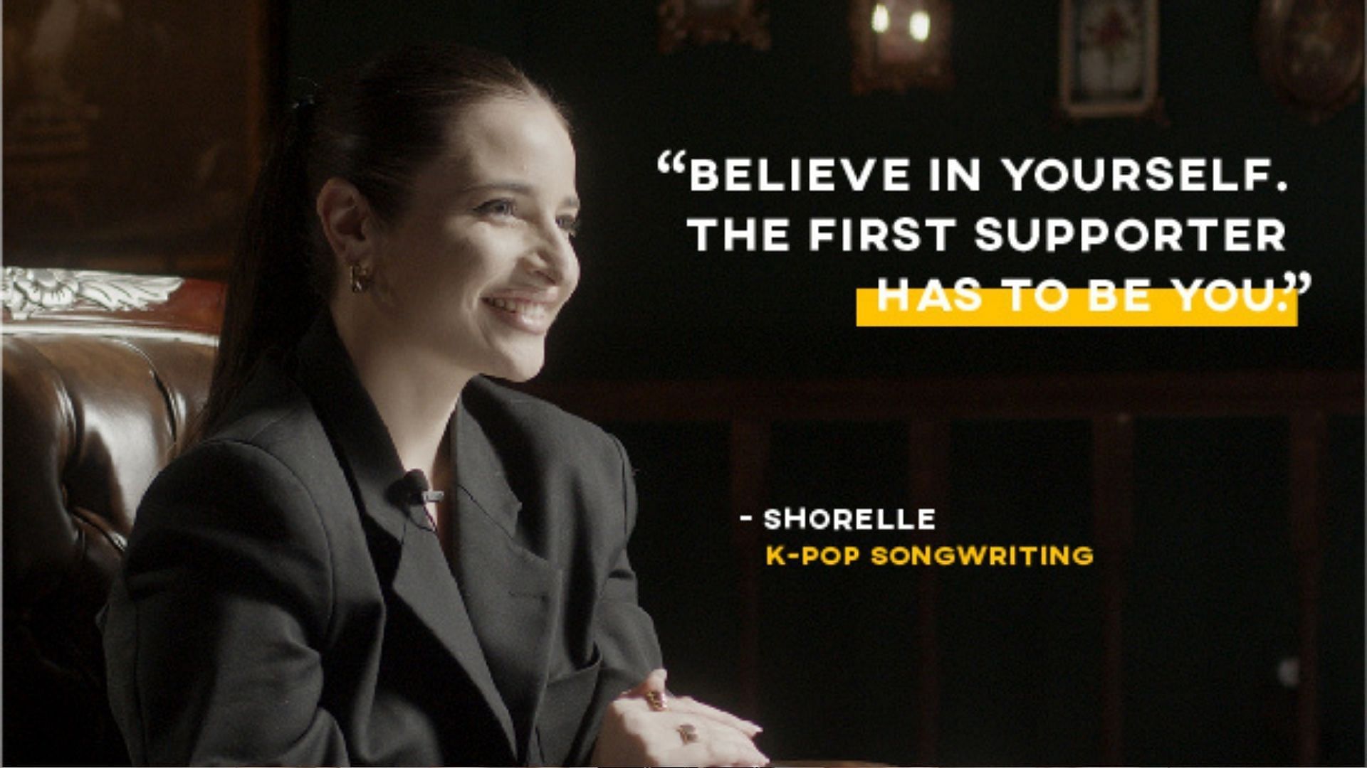 K-pop songwriter Shorelle is one of the speakers on The Director app (Image via FrontRow Co.)
