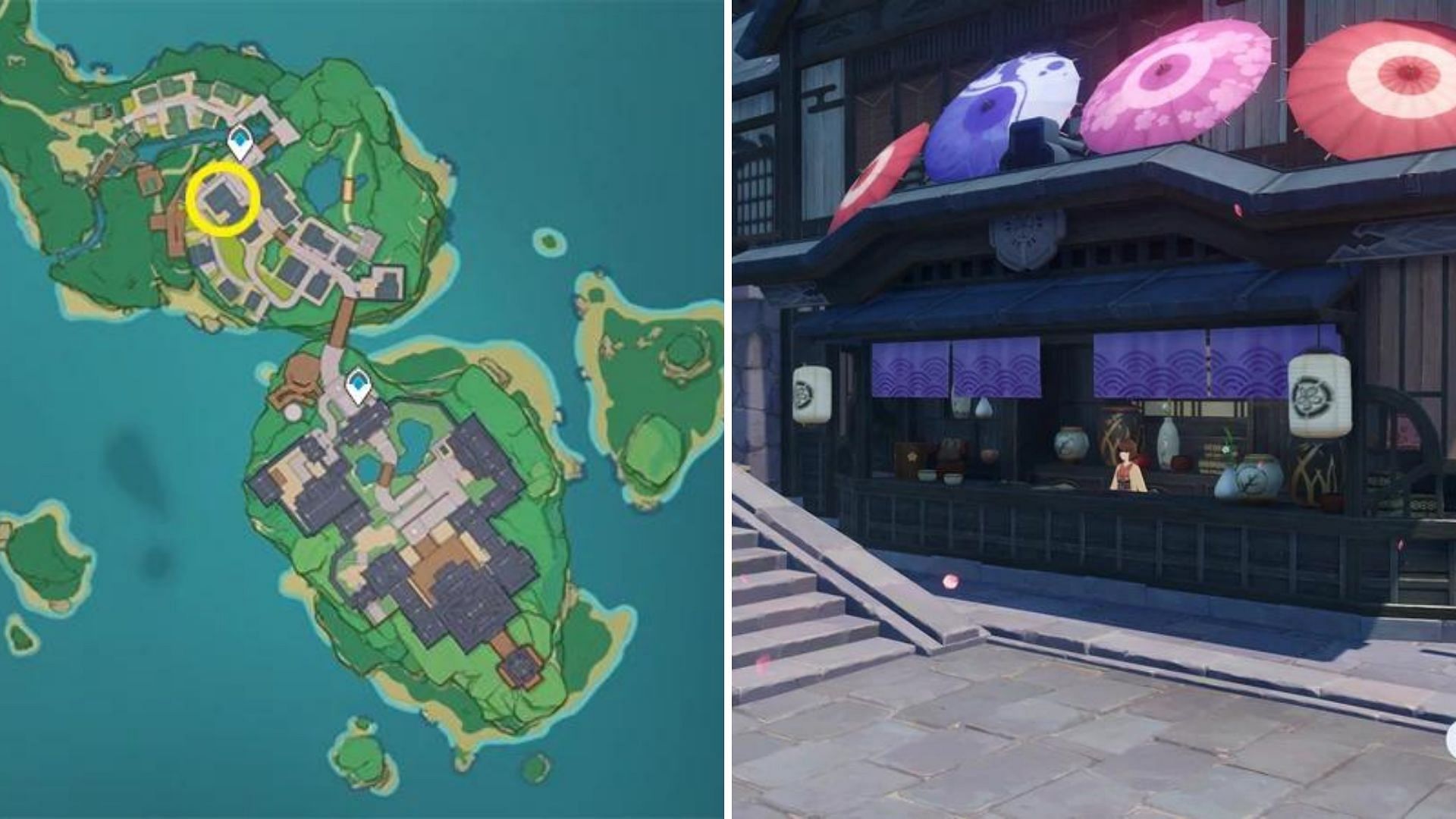 Players can buy pepper at this location in Inazuma (Image via Genshin Impact)