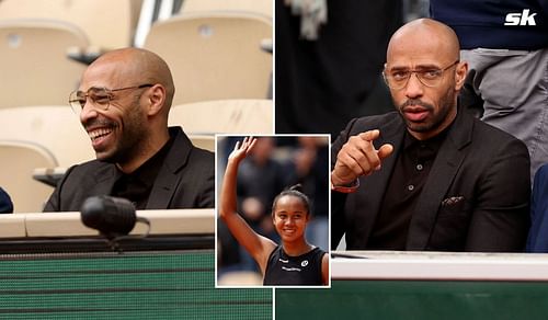 Thierry Henry watched Leylah Fernandez's match at the 2022 French Open.