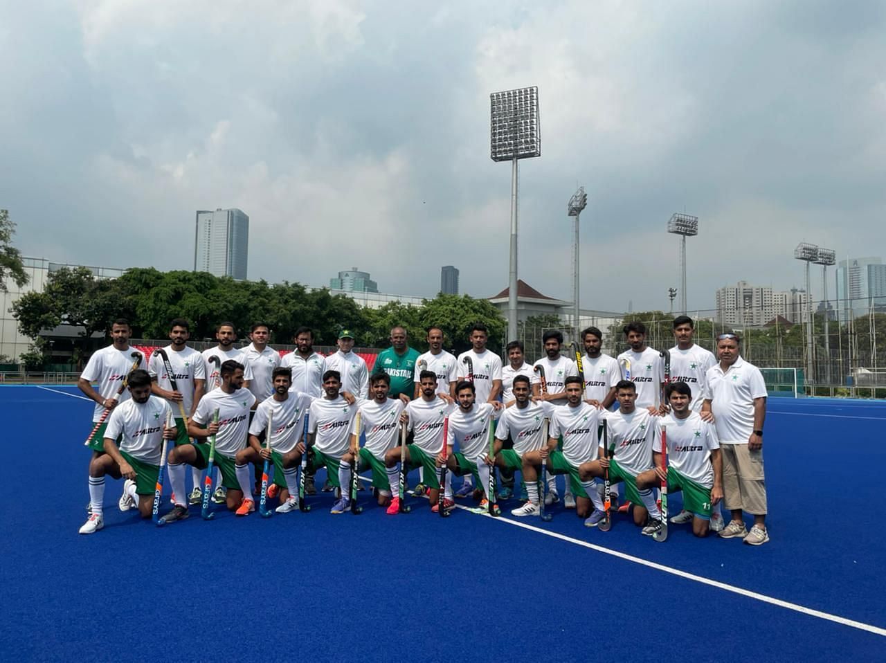 The Pakistan hockey team at a training session ahead of the Asia Cup. (PC: HI)