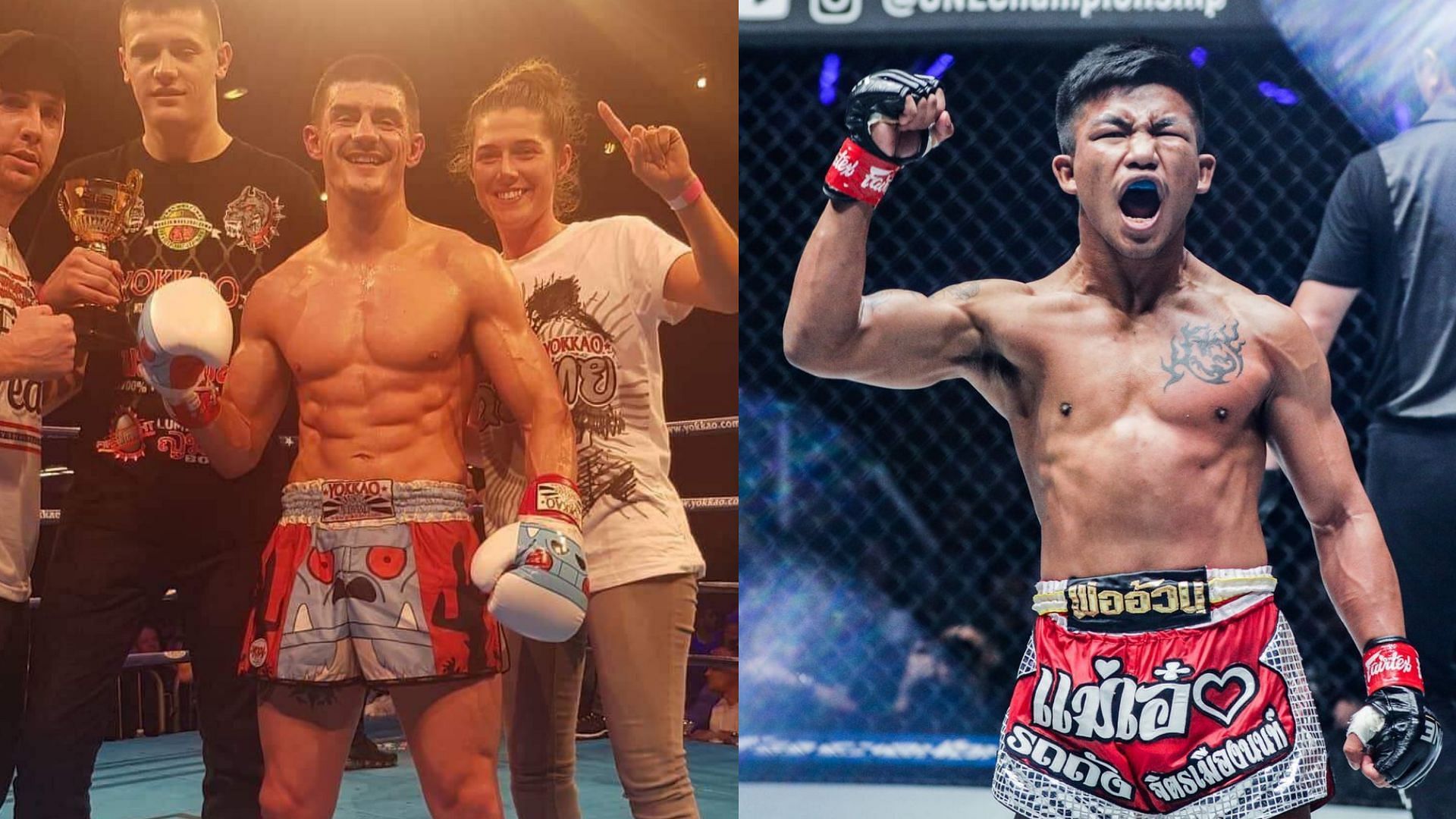 Smith (left) and Rodtang (right) [Photo Credits: Jacob Smith&#039;s Facebook @jsmithmuaythai and ONE Championship]