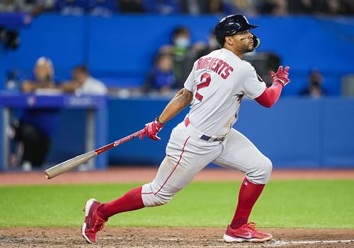 Xander Bogaerts of the Boston Red Sox in a game vs. the Toronto Blue Jays