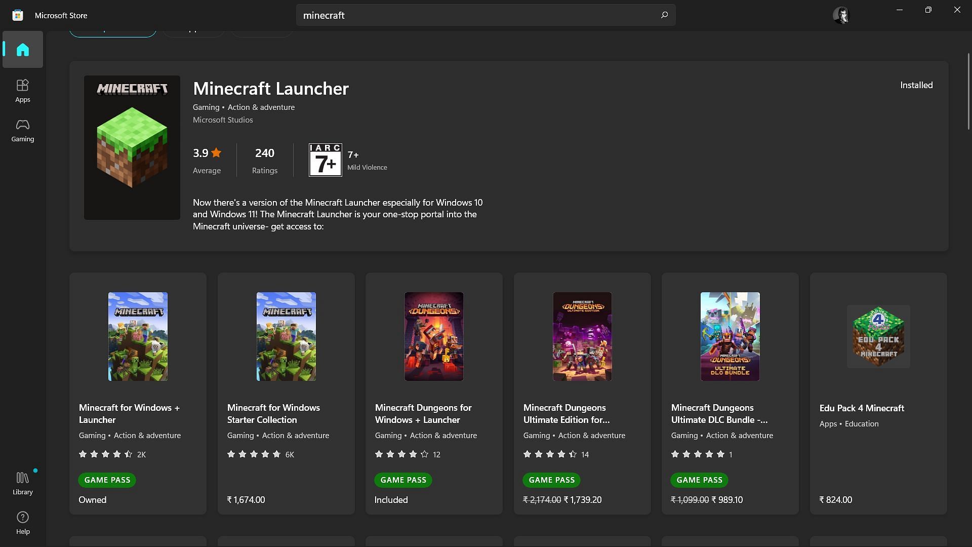 Erro ao tentar instalar minecraft BEDROCK no launcher da - Microsoft  Community