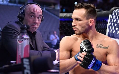 Joe Rogan (left) and Michael Chandler (right)