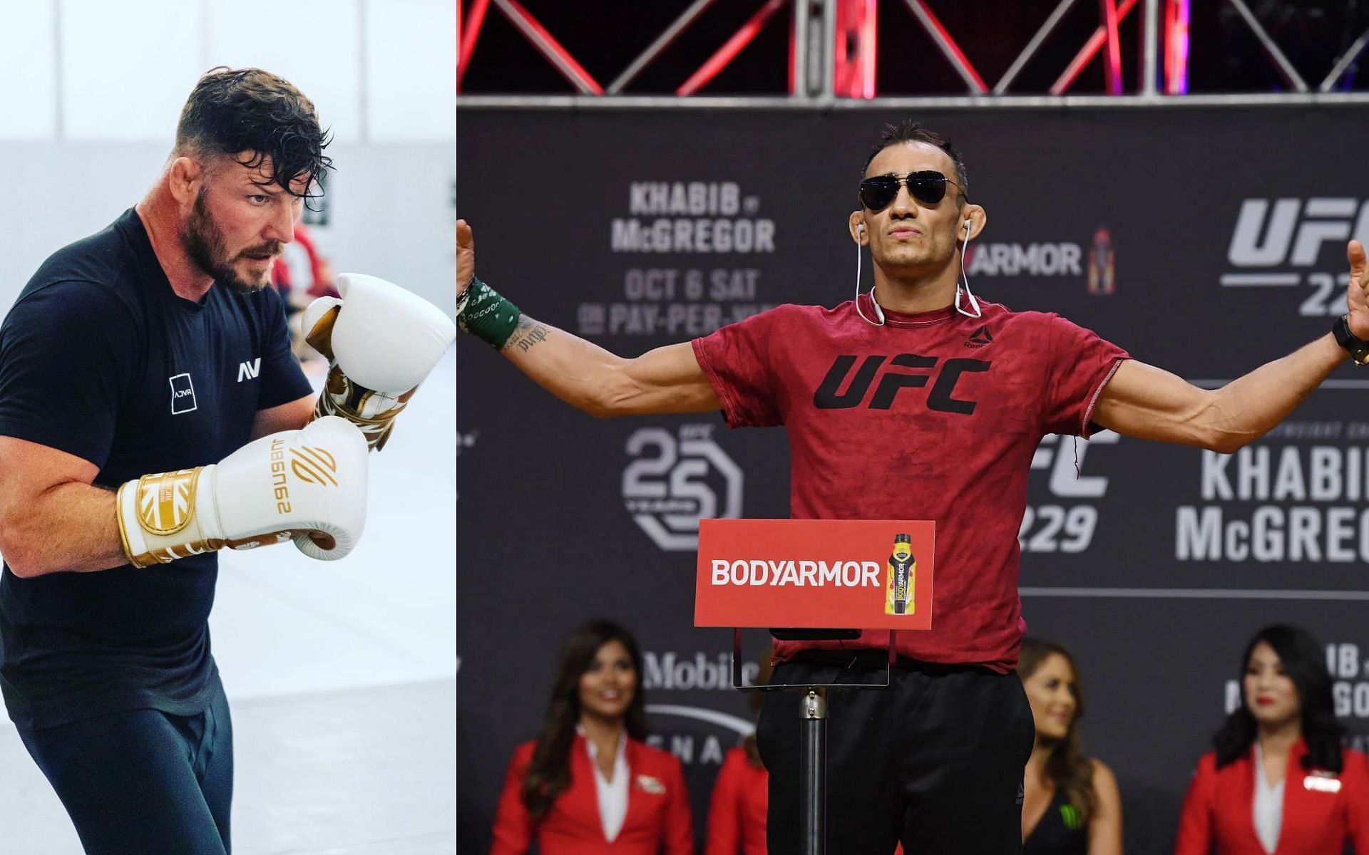 Michael Bisping (left) and Tony Ferguson (right). (Images courtesy of @mikebisping Instagram and Getty)