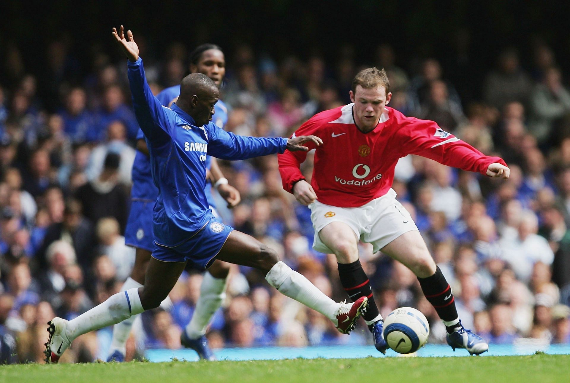 Claude Makelele in action for Chelsea and Manchester United