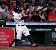 Watch: Houston Astros second baseman Jose Altuve impervious to wild pitches and groin injuries, hammers a homer on the first pitch