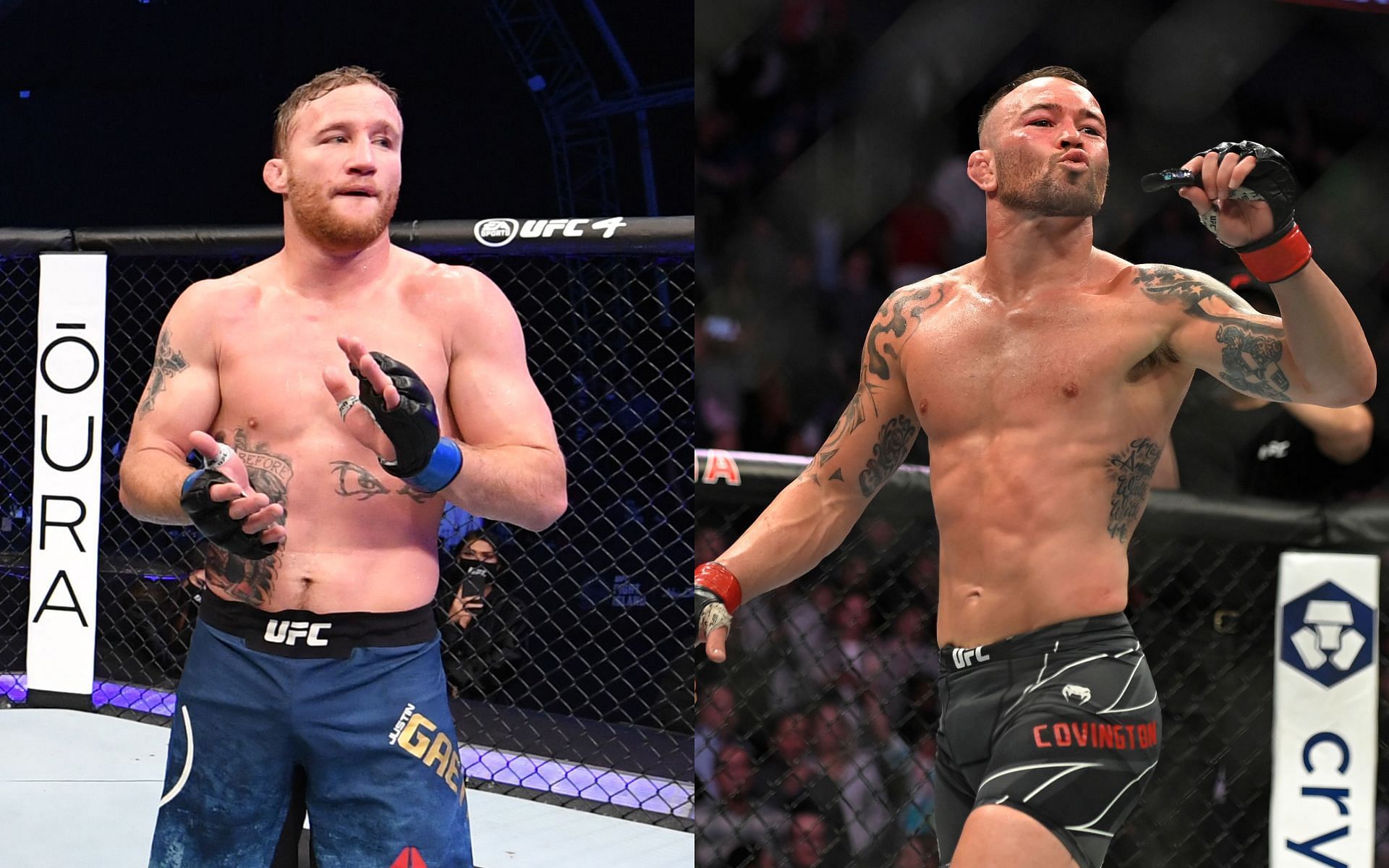 Justin Gaethje (left) and Colby Covington (right) (Images via Getty)