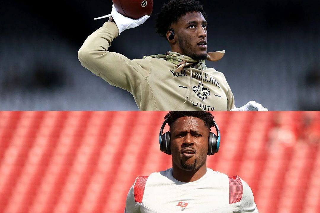 New Orleans Saints wide receiver Michael Thomas and Antonio Brown