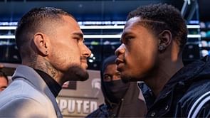 "He's scared" - George Kambosos Jr. and Devin Haney go back and forth with each other during face-off