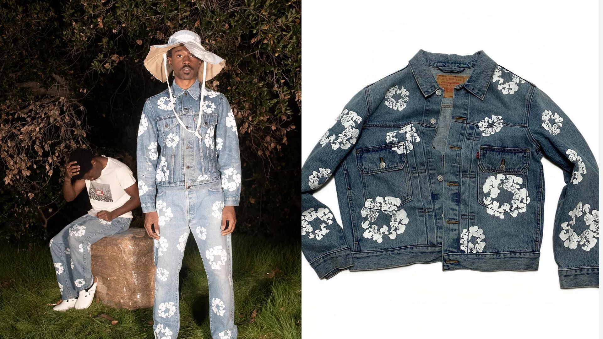 Denim Tears x Levis cotton wreath jacket (Image via @denimtears / Instagram / Denim Tears )