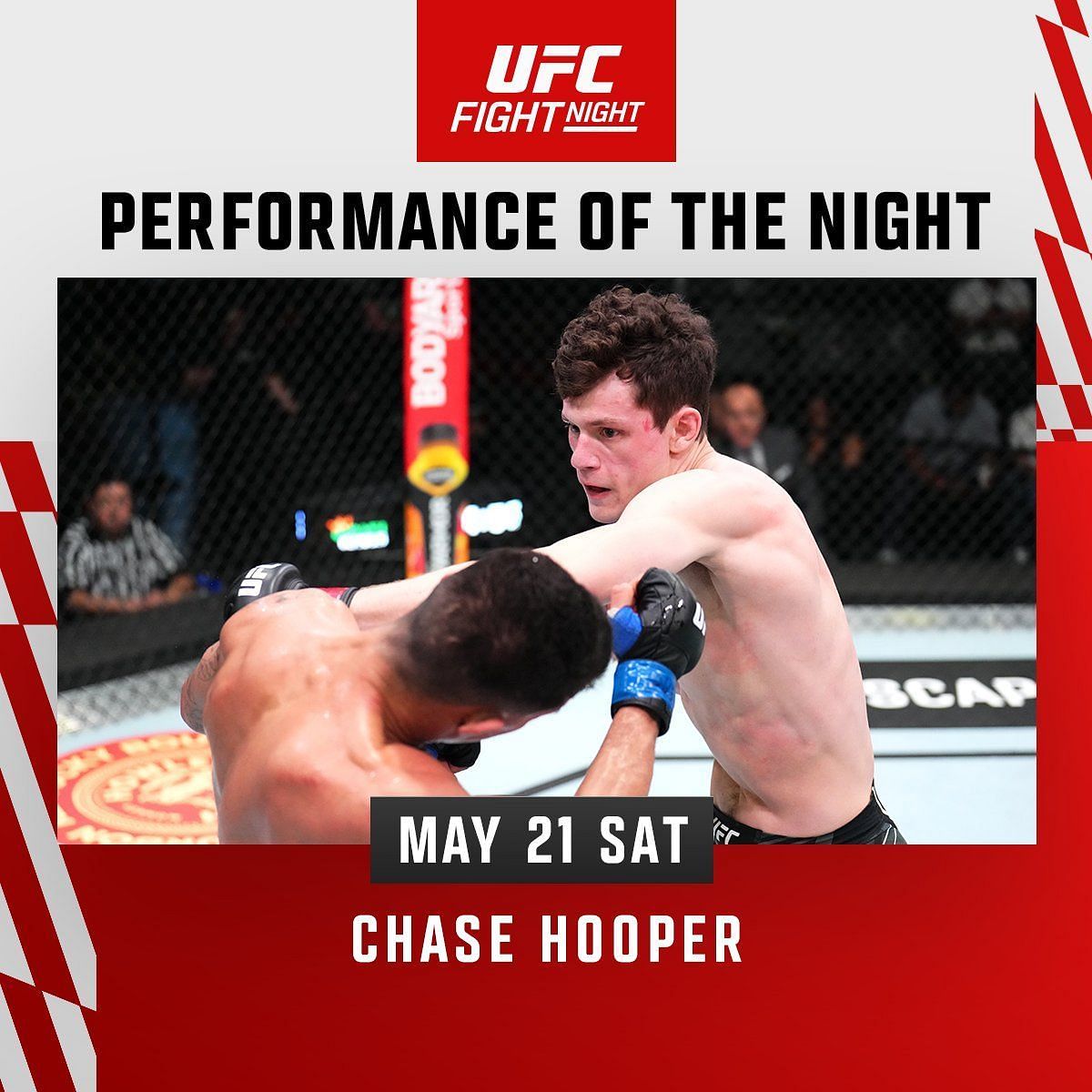 Chase Hooper won a $50k bonus [Image via UFC on Instagram]