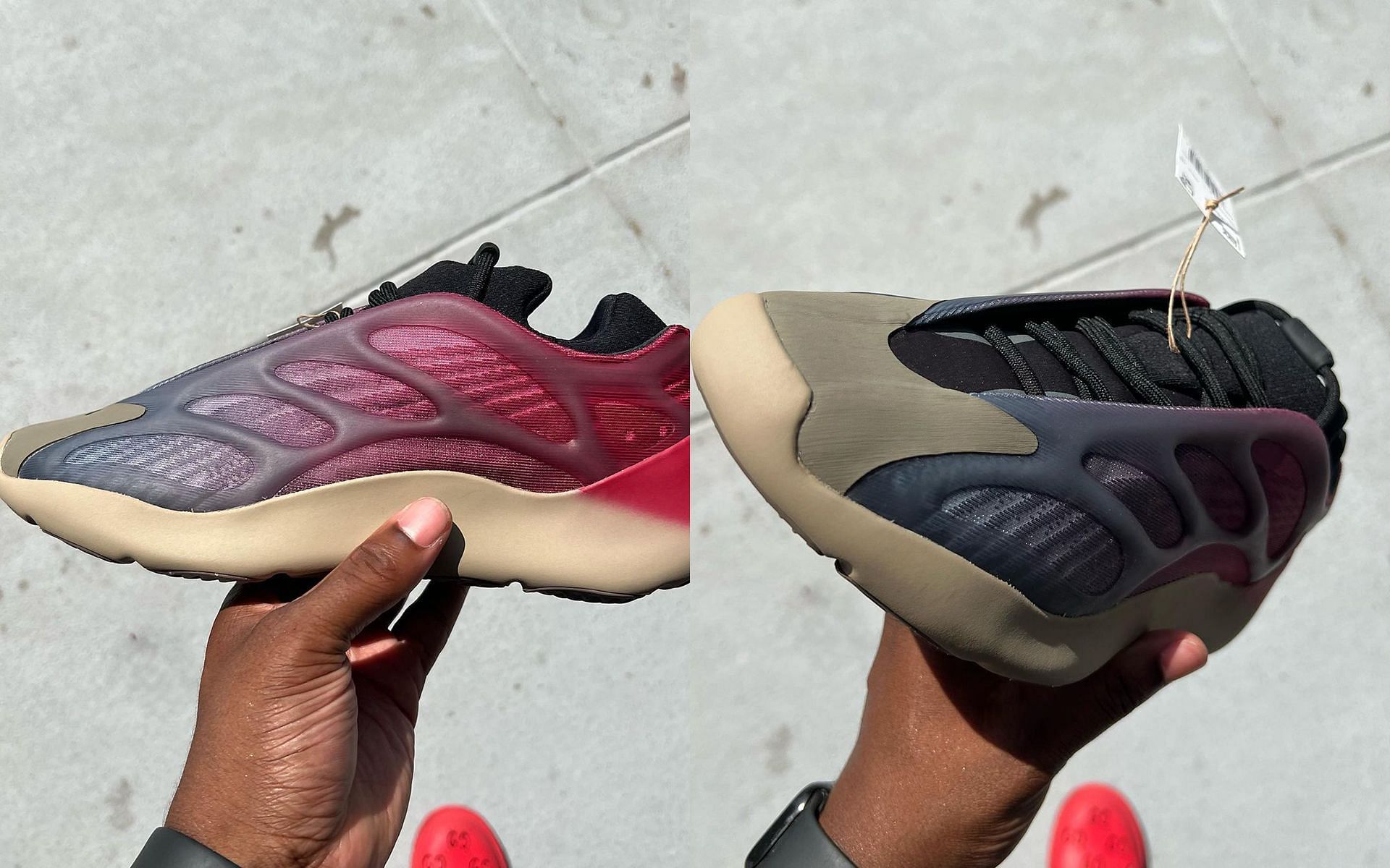 Kanye West&#039;s brand Yeezy 700 V3 Fade Carbon (Image via @jjoseph15/ Instagram)