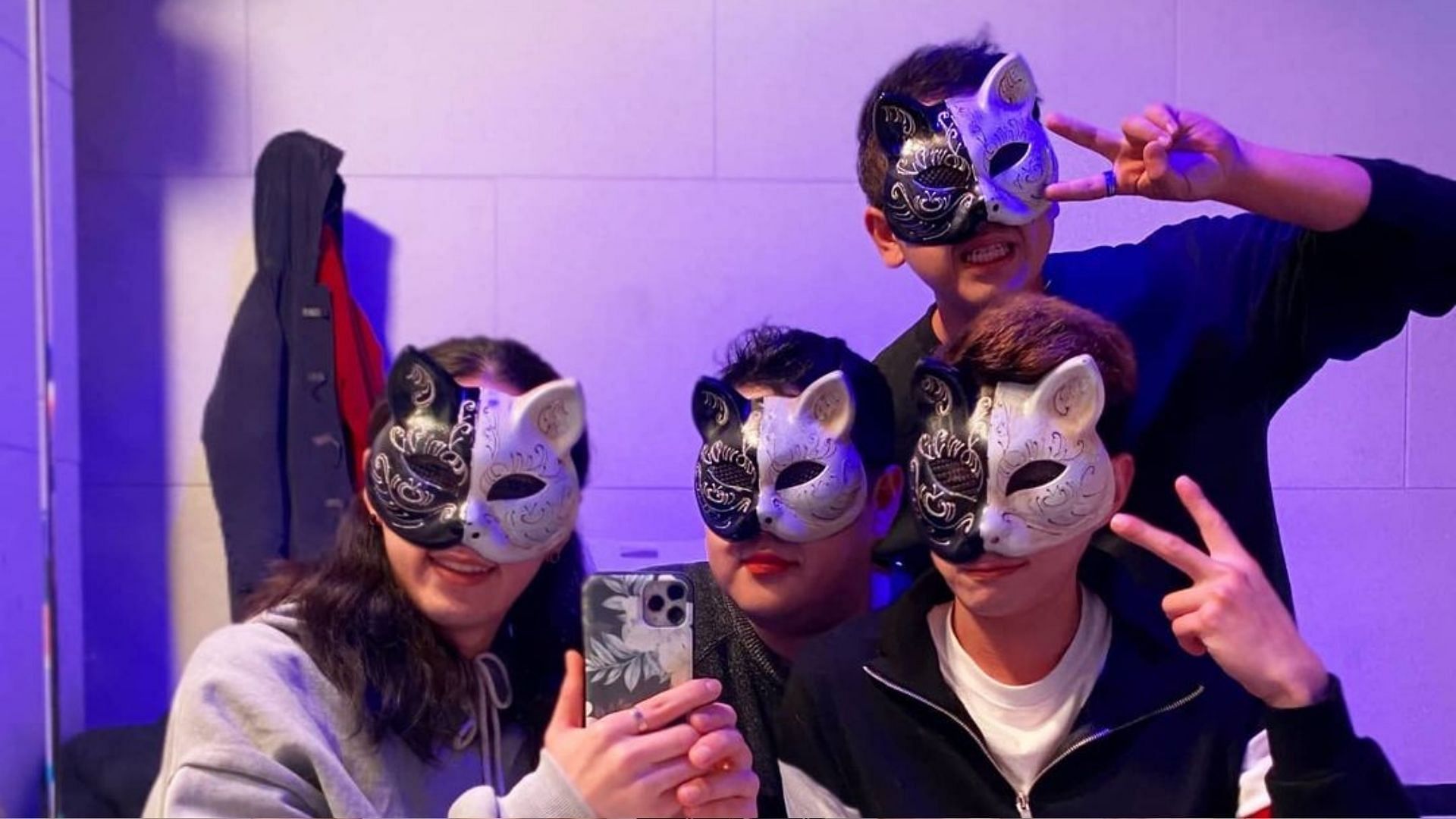 Is that K-pop boy band BTS hiding behind the masks?