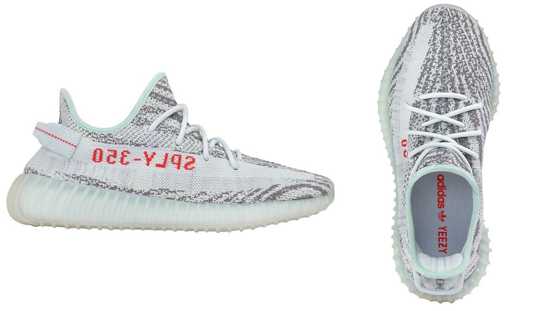 A closer look at the Blue Tint colorway (Image via Adidas Yeezy)