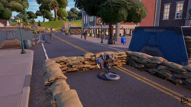 How to destroy a turret using Remote Explosives in Fortnite Chapter 3