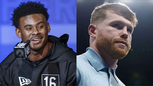 Malik Willis (left), Canelo Alvarez (right) [Images courtesy of Getty]