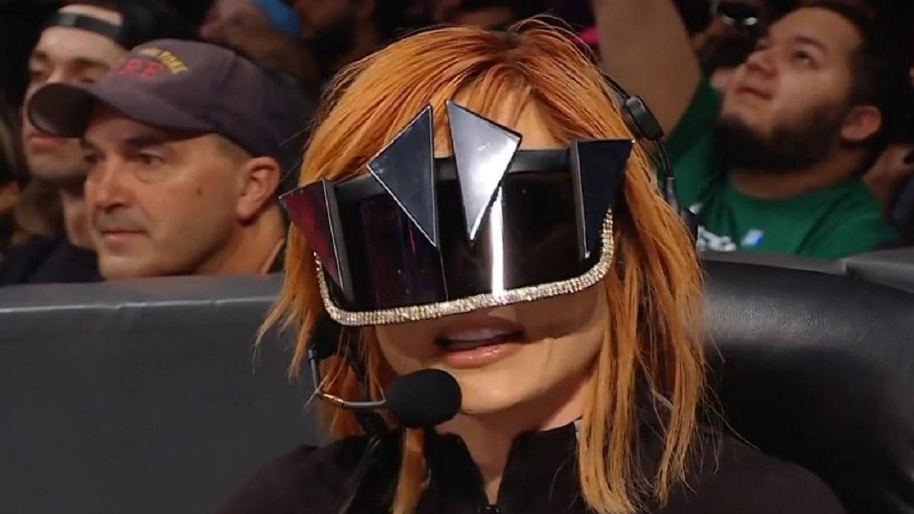 Becky Lynch has an interesting taste in goggles.