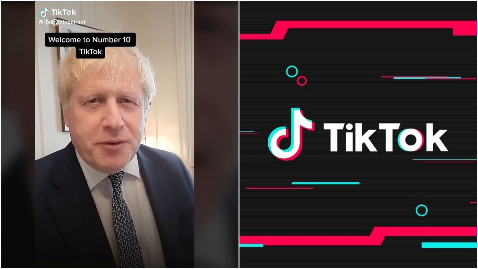 British PM Boris Johnson is now on TikTok (Image via @10downigstreet/TikTok and @tiktok/Facebook)