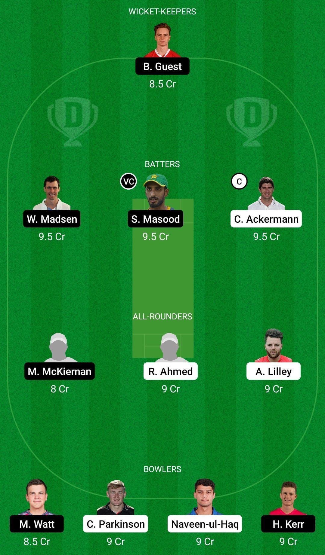 Dream11 Team for Leicestershire vs Derbyshire - T20 Blast 2022.