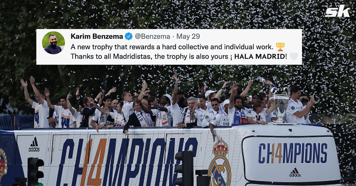 Los Blancos celebrated their historic Champions League win against Liverpool.
