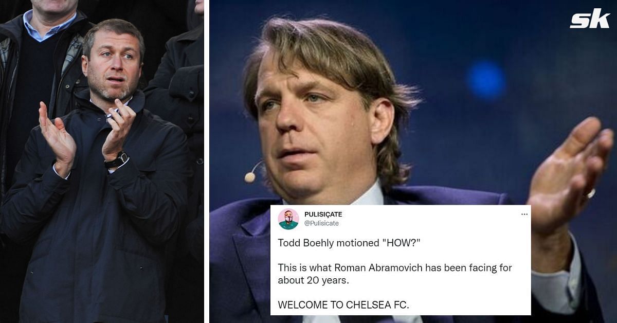 Chelsea fans send message to new owner Todd Boehly as he looks puzzled after VAR decision