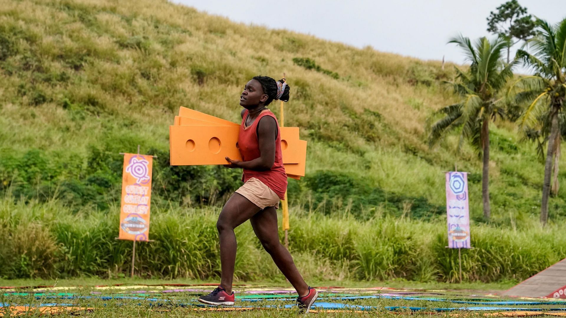 Maryanne comes in strong into the game on Survivor (Image via @survivorcbs/Twitter)
