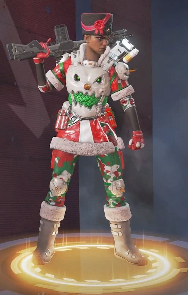 This holiday themed Bangalore skin does not see much usage due to the time limited nature of it (Image via apexlegends.fandom.com)