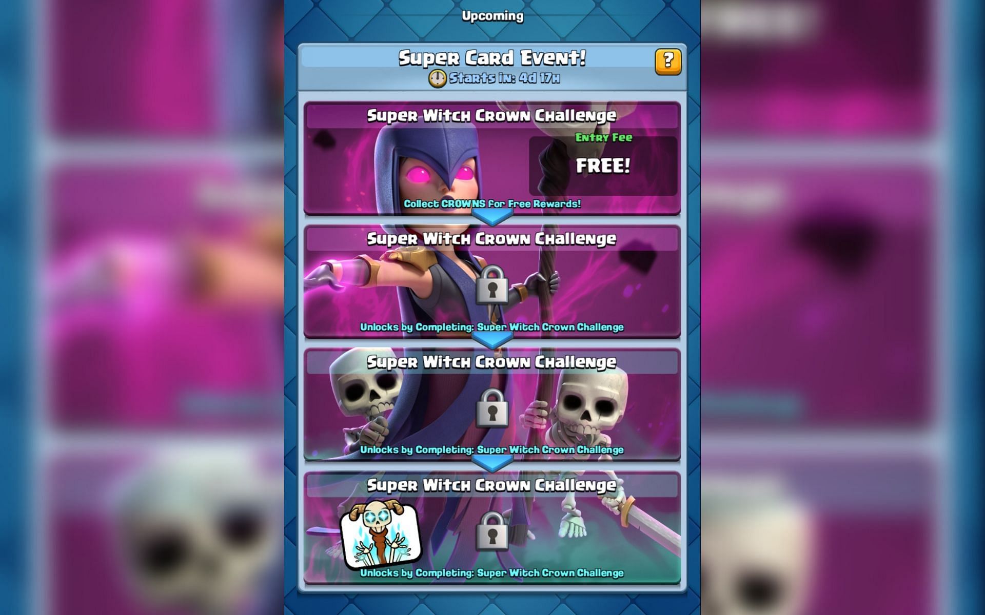 The Super Witch Crown challenge in-game (Image via Sportskeeda)