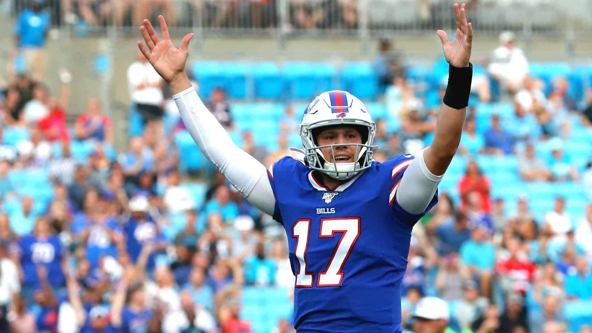 Josh Allen in action against the Miami Dolphins
