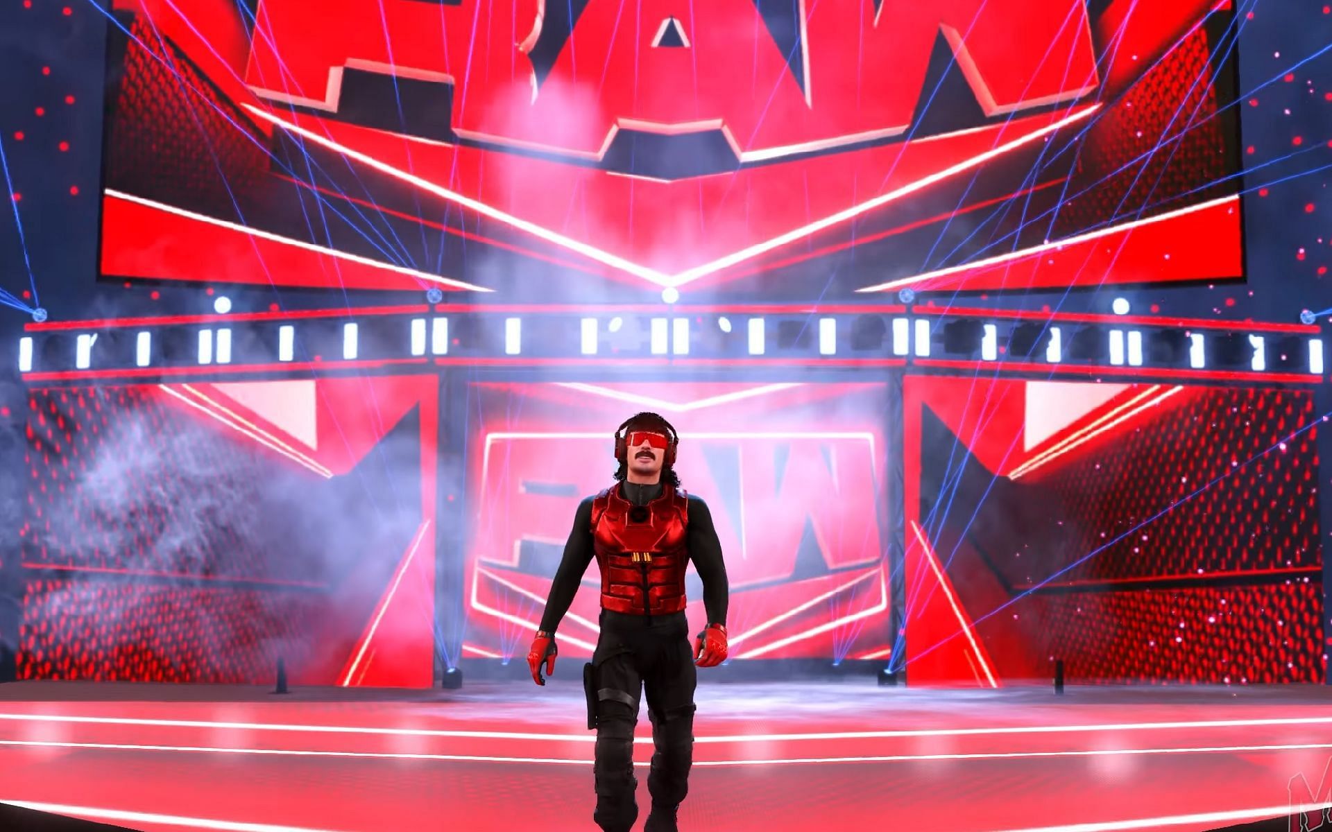 DrDisrespect as a WWE wrestler made by a fan (Image via MG21 TV/YouTube)