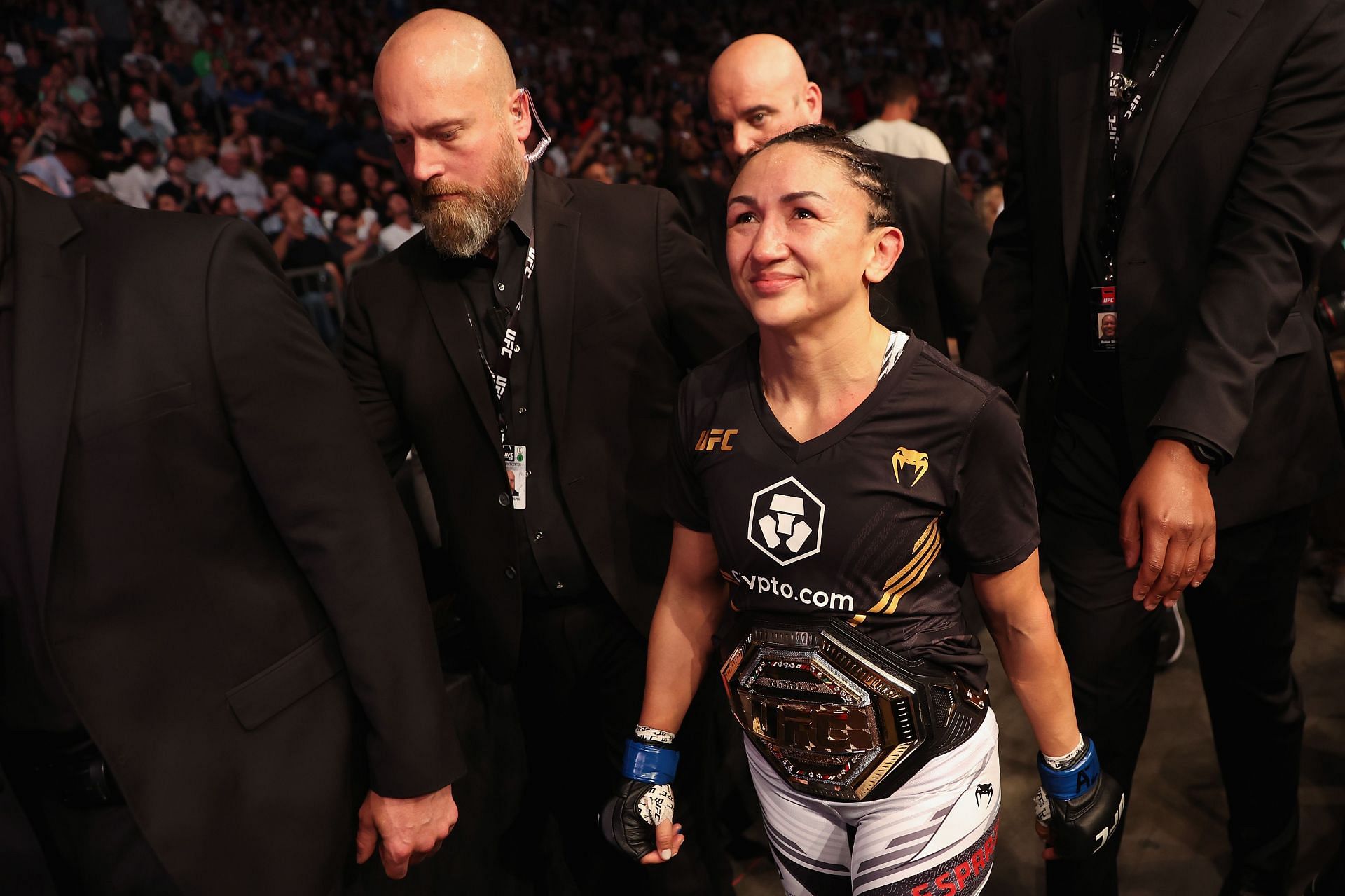 Carla Esparza in the co-main event of UFC 274: Oliveira v Gaethje