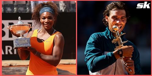 Rafael Nadal and Serena Williams have completed the Madrid-Rome double