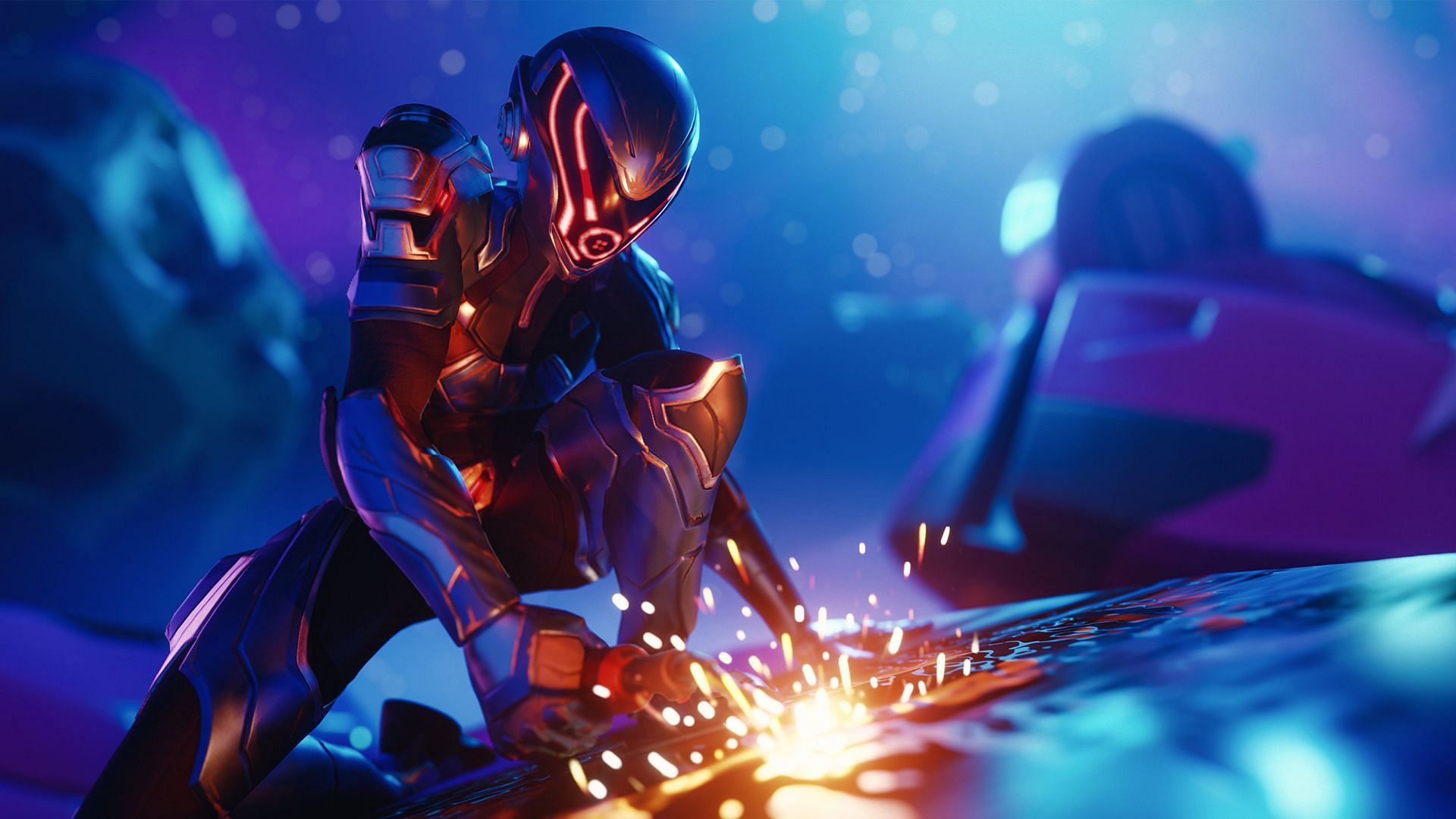 Mecha has been retrofitted with the best equipment The Seven has on offer in Fortnite Chapter 3 (Image via Twitter/ColorCoral27)