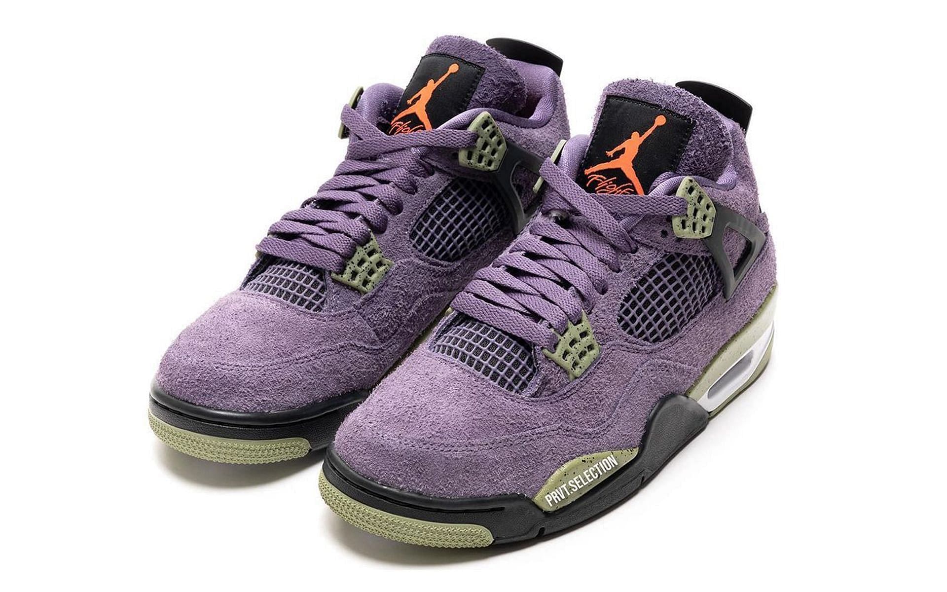 Air Jordan 4 Canyon Purple shoes (Image via Instagram/@prvt.selection)