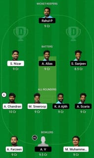 BK-55 vs Masters-RCC Fantasy Suggestion Team 2