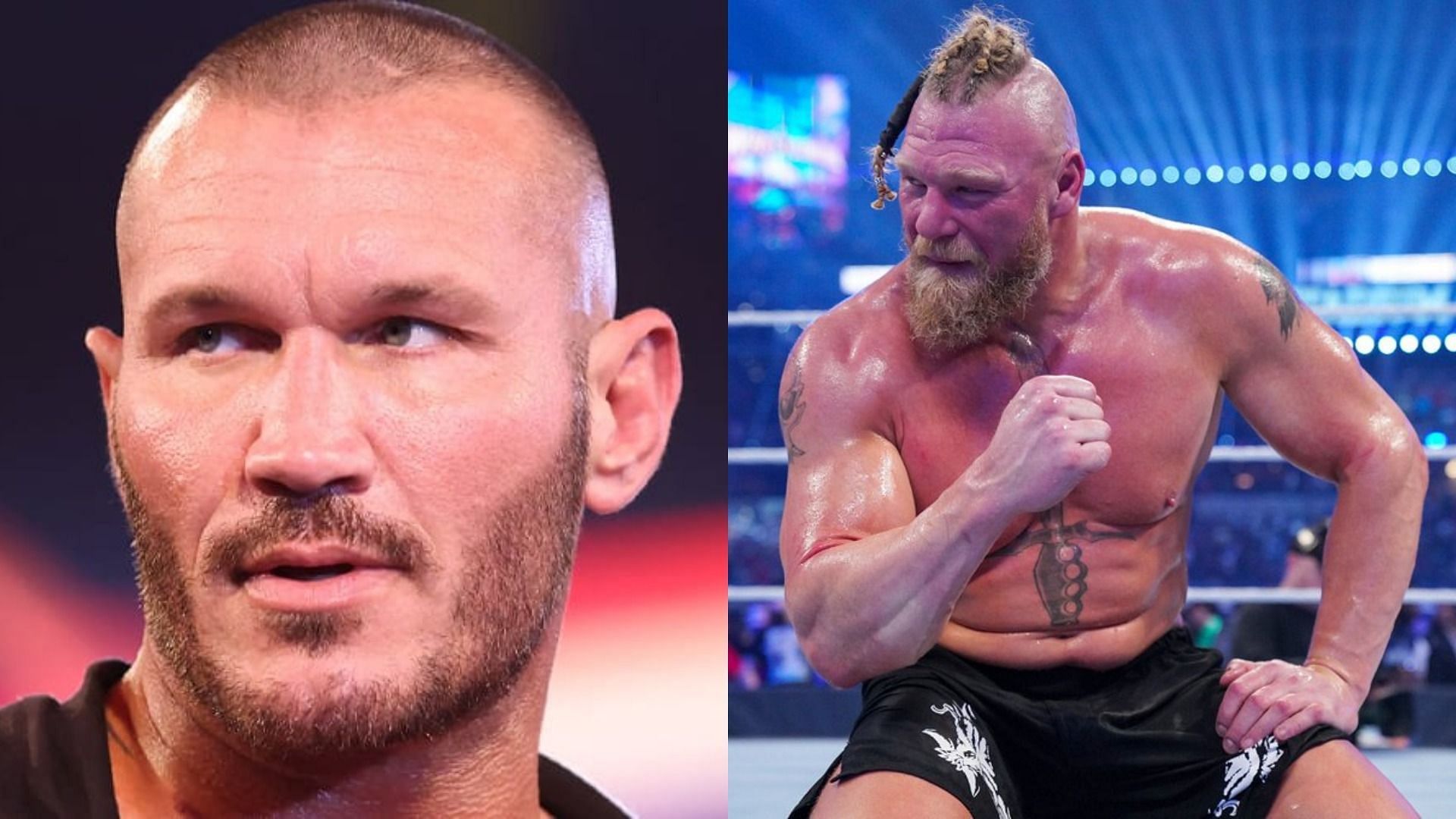 Randy Orton (left); Brock Lesnar (right)