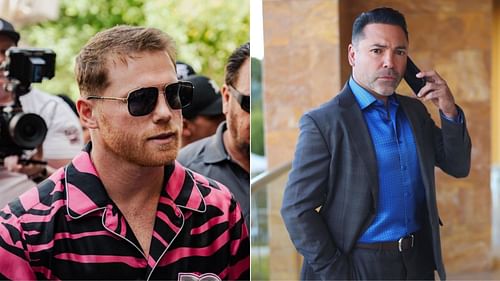 Canelo Alvarez (left, @canelo), Oscar De La Hoya (right, @oscardelahoya) [Images courtesy of Instagram]