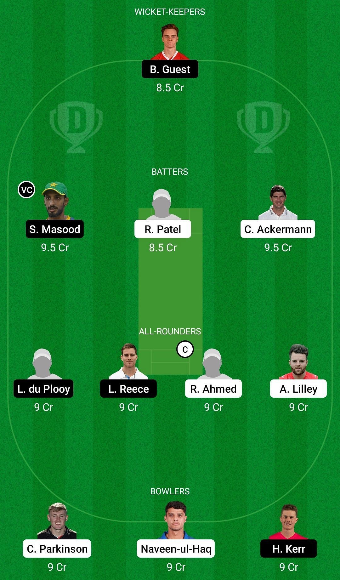 Dream11 Team for Leicestershire vs Derbyshire - T20 Blast 2022.