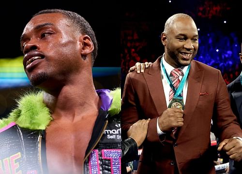 Errol Spence Jr (left), Lennox Lewis (right)